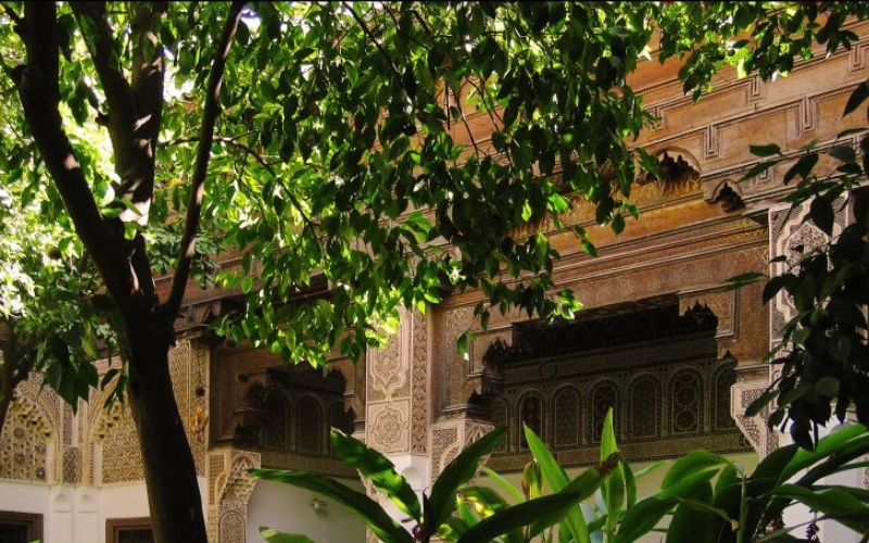 Jardín del palacio de la bahía Marrakech
